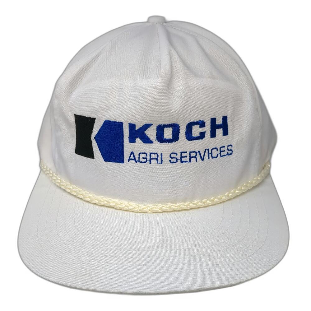 Head To Toe Trucker White One Size Koch Agri Services Rope Hat Slideback Blue